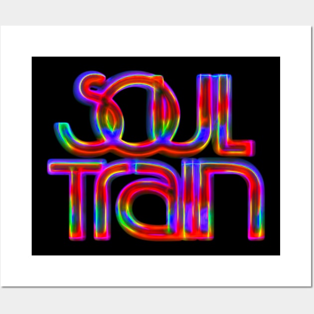 Soul Train-Neon Glow Style Wall Art by Mr.FansArt